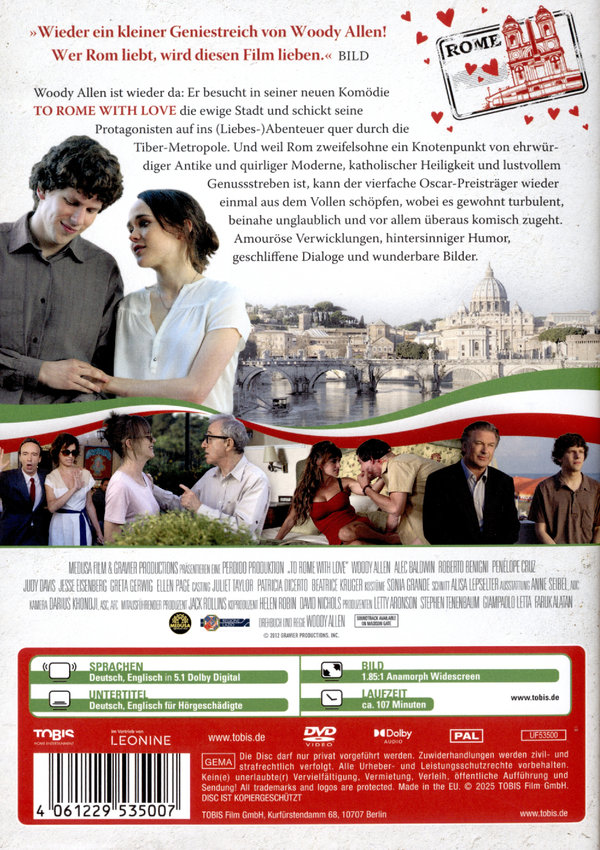 To Rome with Love  (DVD)