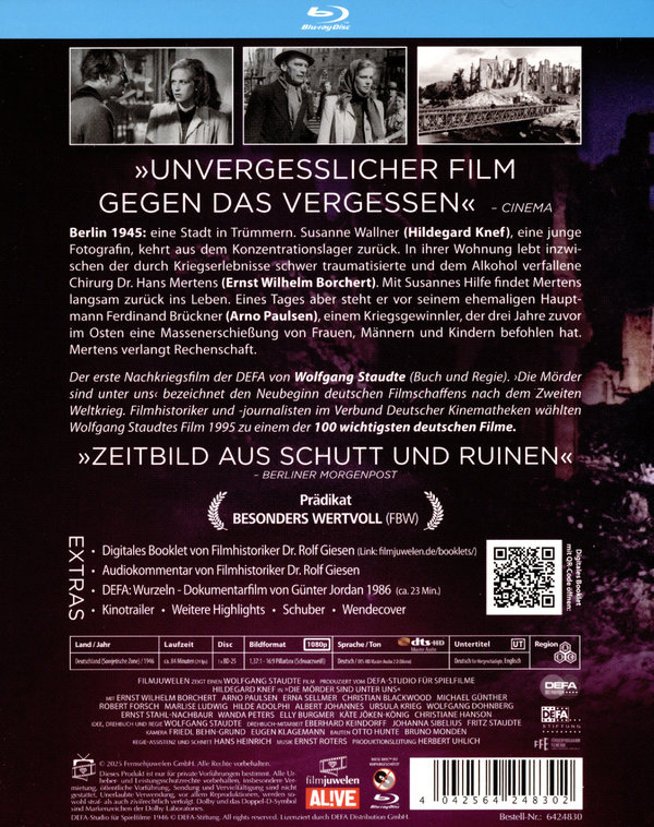 Die Mörder sind unter uns (DEFA Filmjuwelen)  (Blu-ray Disc)