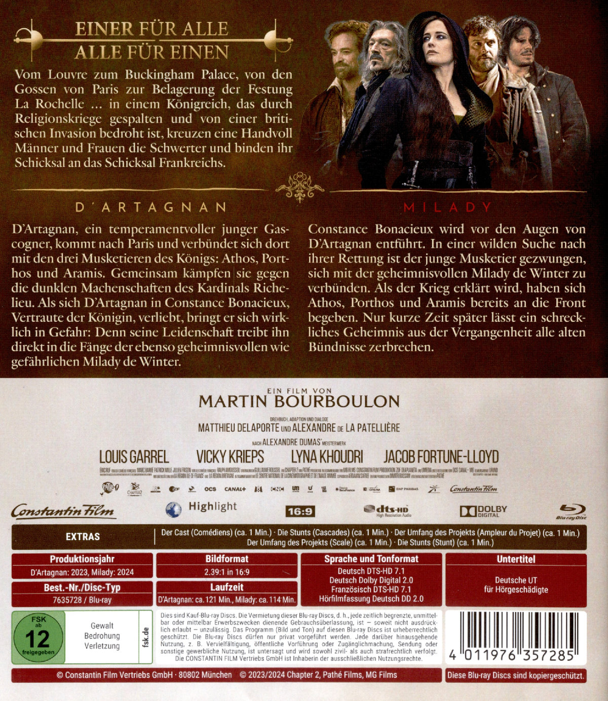 Die Drei Musketiere - BOX (Teil 1 & 2)  [2 BRs]  (Blu-ray Disc)