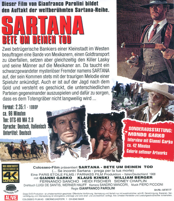 Sartana - Bete um deinen Tod - Uncut Edition (blu-ray)