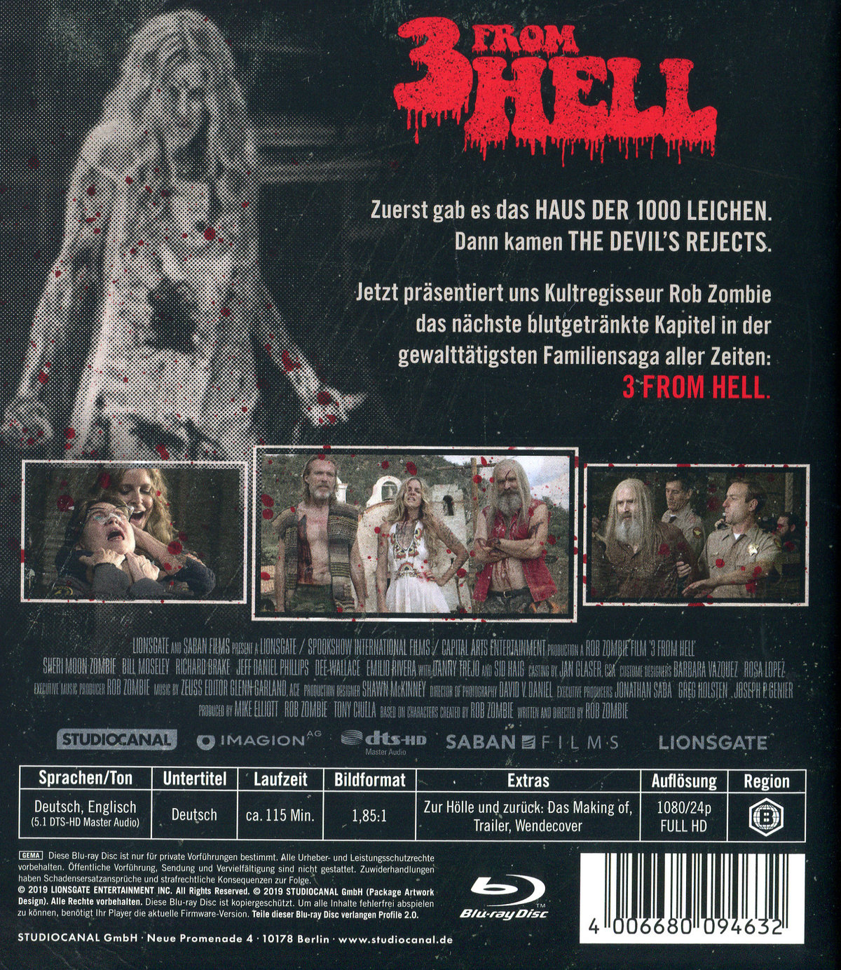 3 From Hell - Uncut R-Rated Edition (blu-ray)