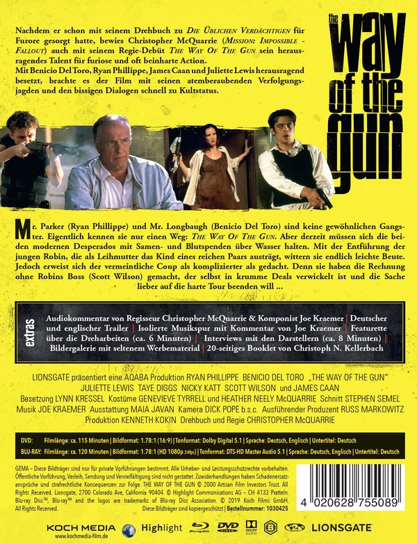 Way of the Gun, The - Uncut Mediabook Edition (DVD+blu-ray) (A)