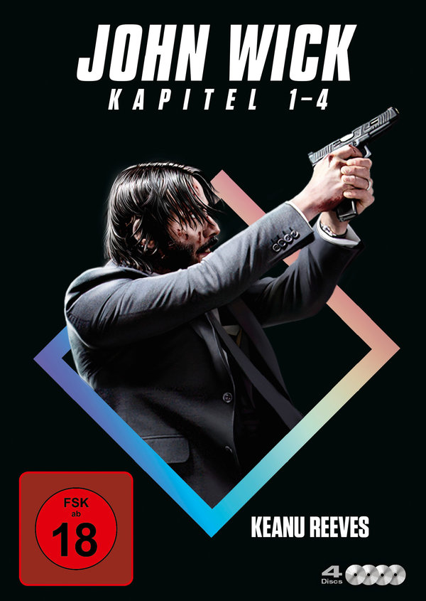 John Wick - Kapitel 1-4  [4 DVDs]  (DVD)