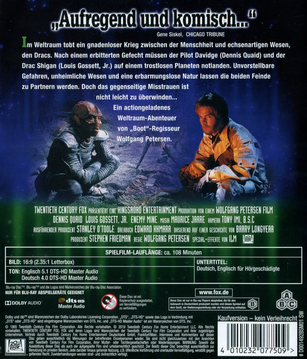 Enemy Mine - Geliebter Feind (blu-ray)