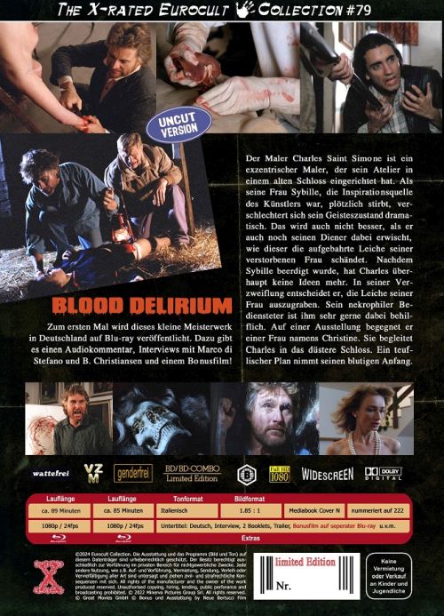 Blood Delirium / Im Blutrausch des Satans - Eurocult Mediabook Collection  (blu-ray) (D)