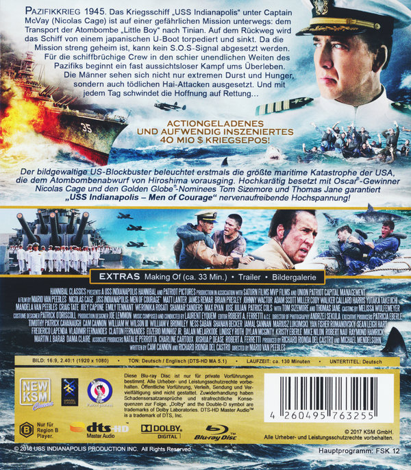 USS Indianapolis - Men of Courage (blu-ray)