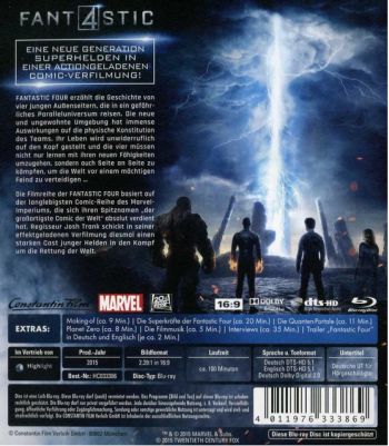 Fantastic Four (2015) (blu-ray)