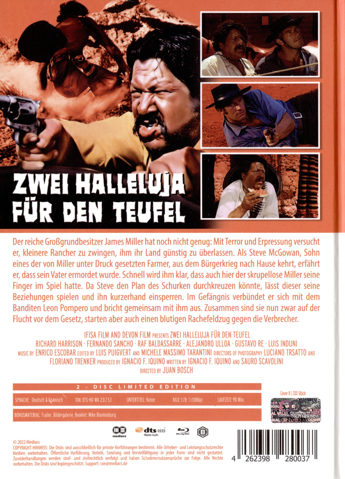 Zwei Halleluja für den Teufel - Uncut Mediabook Edition (DVD+blu-ray) (B)