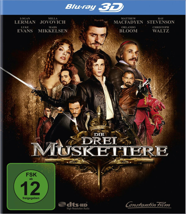 Drei Musketiere, Die 3D (3D blu-ray)