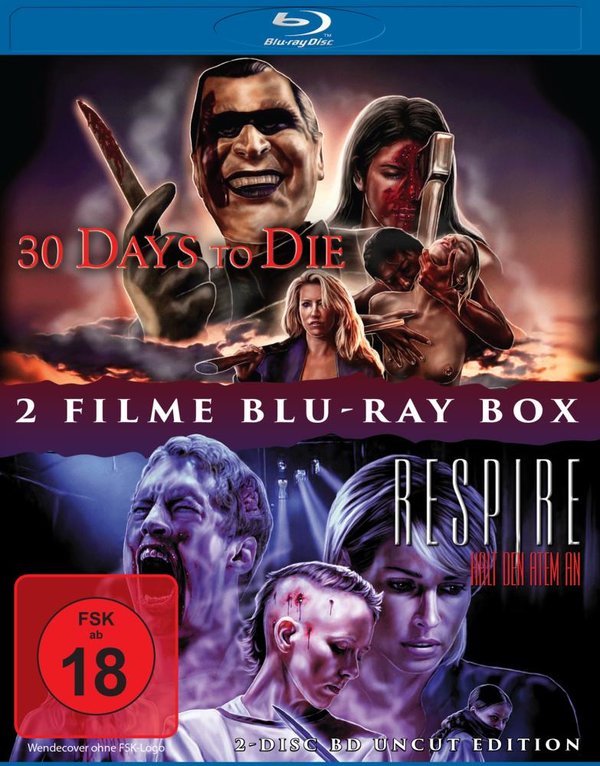 30 DAYS TO DIE + RESPIRE - 2 Disc BD Uncut Horror Box  [2 BRs]  (Blu-ray Disc)