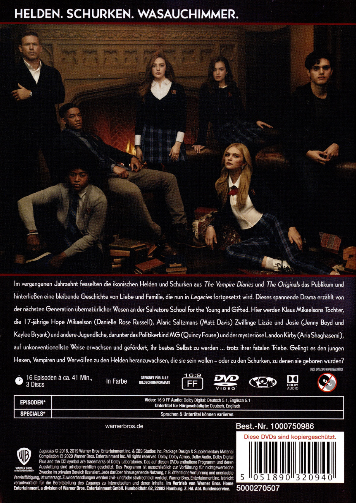 Legacies - 1. Staffel  [3 DVDs]  (DVD)