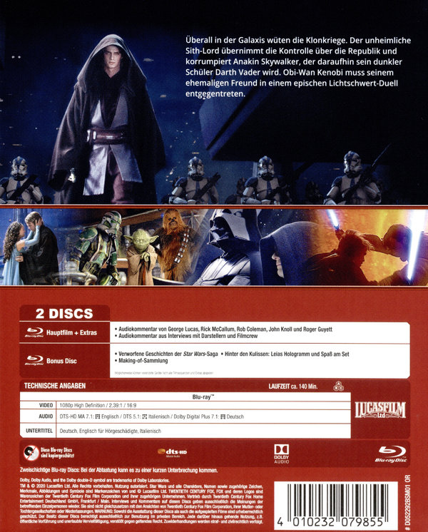 Star Wars Episode 3 - Die Rache der Sith (blu-ray)