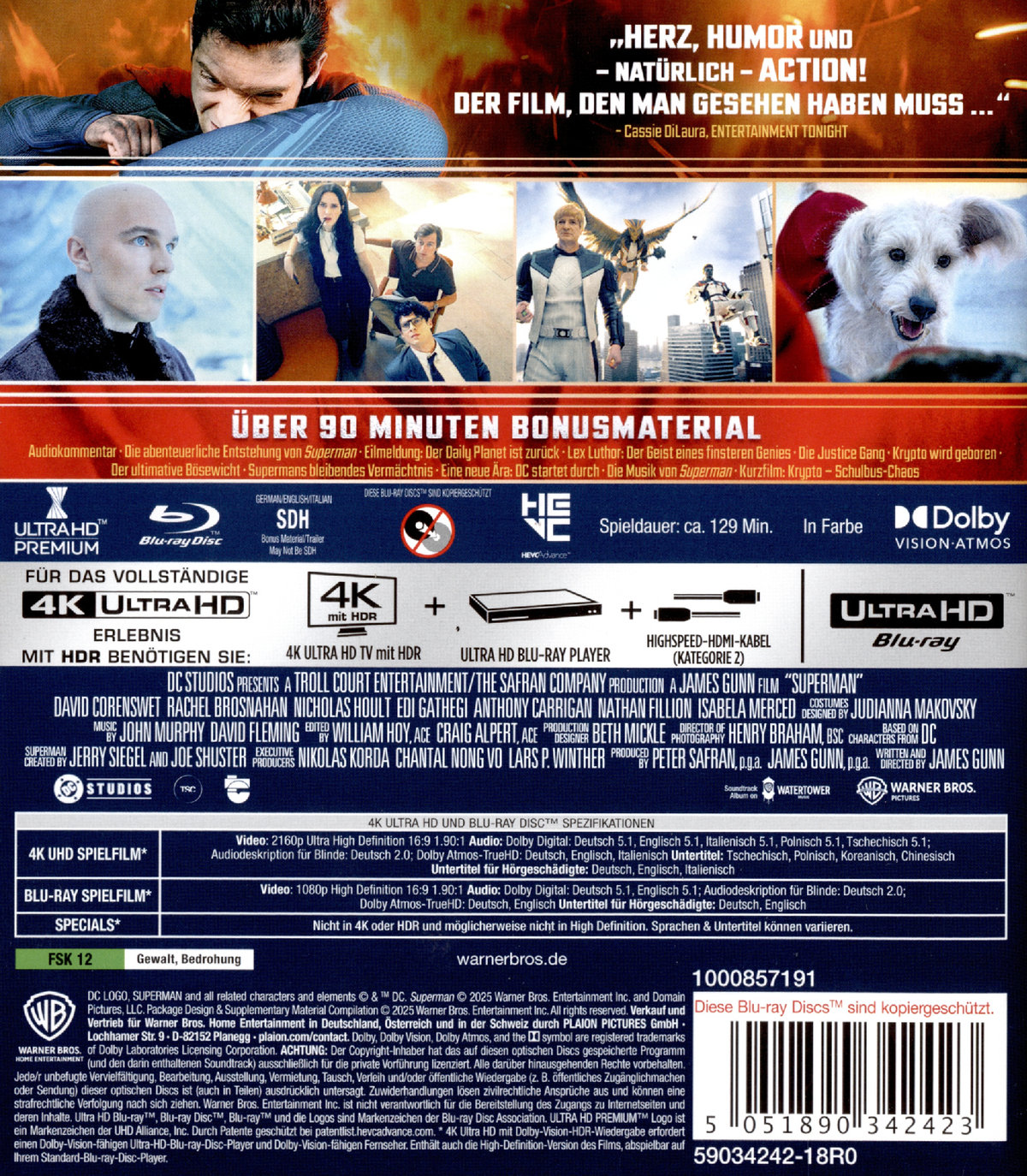 Superman (2025)  (4K Ultra HD) (+ Blu-ray)