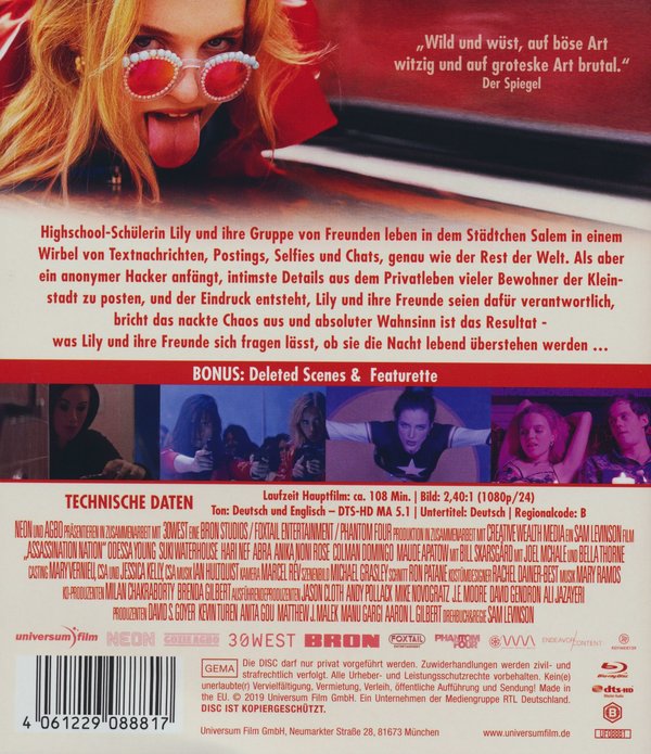 Assassination Nation (blu-ray)