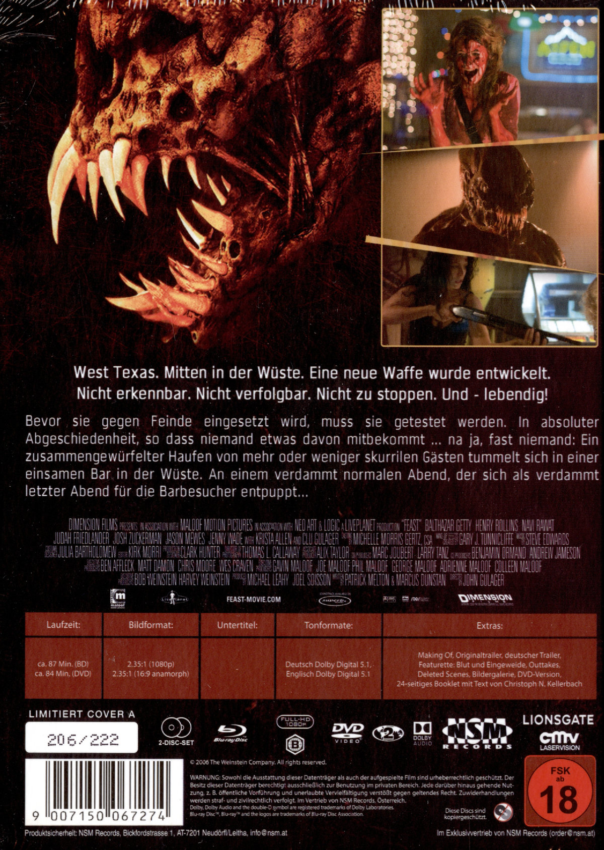 Feast - Uncut Mediabook Edition  (DVD+blu-ray) (A)