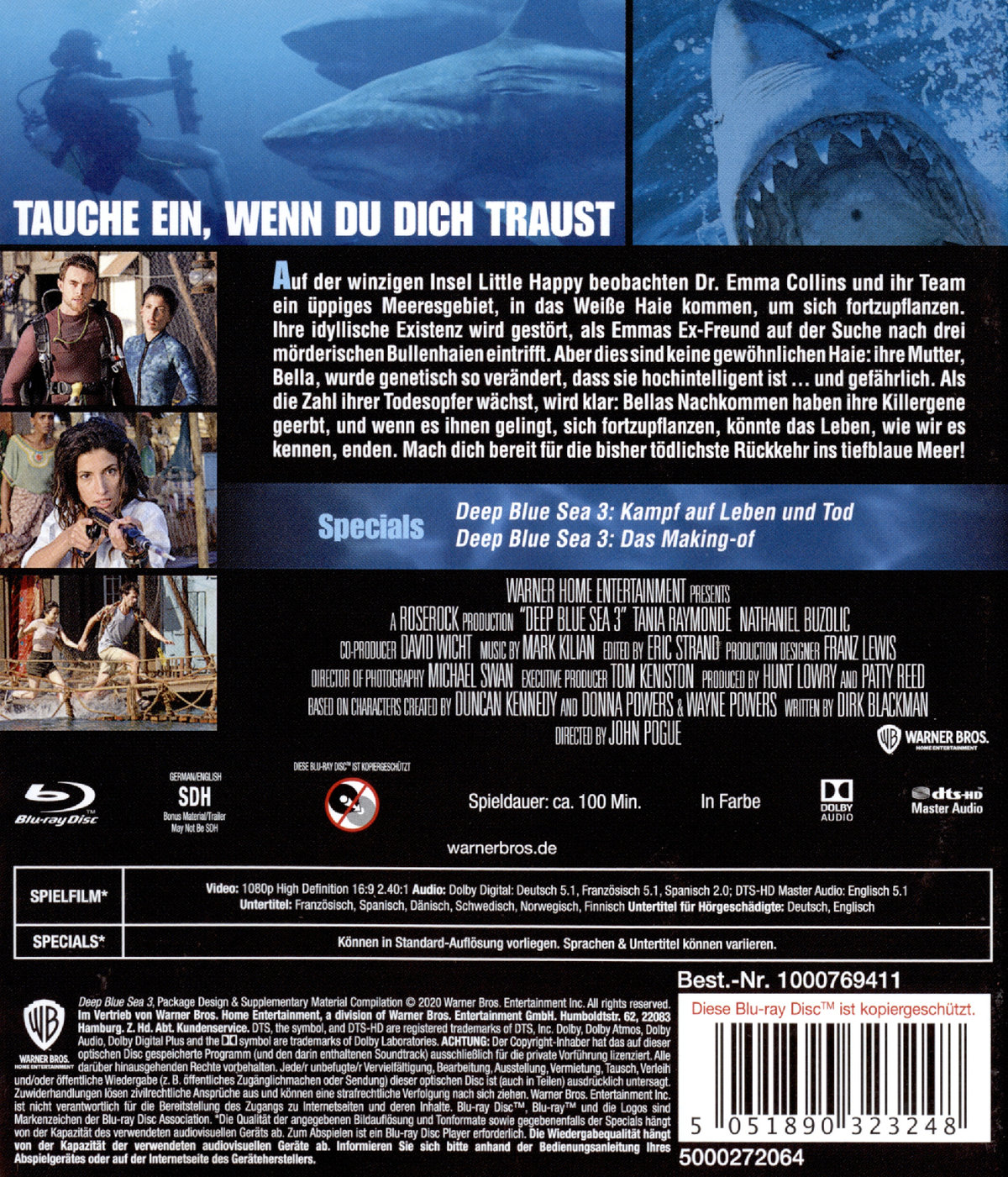 Deep Blue Sea 3 (blu-ray)