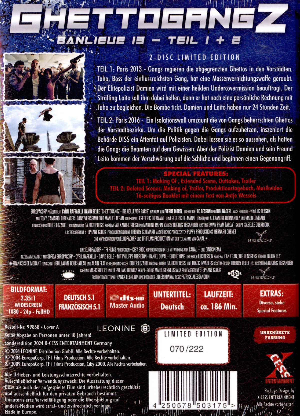 Ghettogangz 1+2 - Uncut Mediabook Edition  (blu-ray) (A)