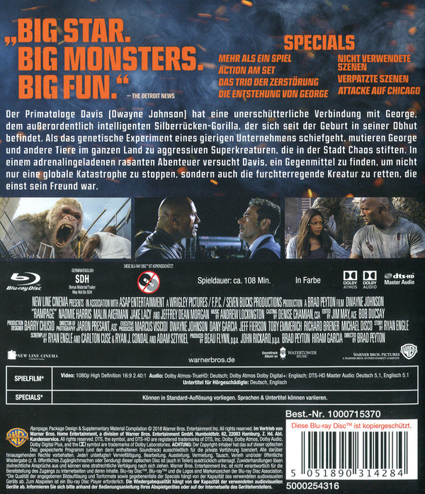 Rampage - Big Meets Bigger (blu-ray)