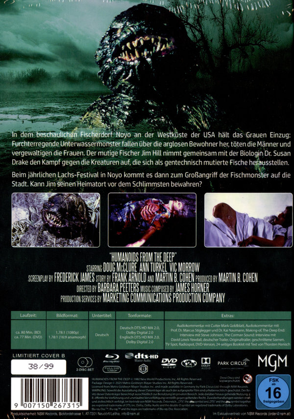 Das Grauen aus der Tiefe - Uncut Mediabook Edition  (DVD+blu-ray) (B)