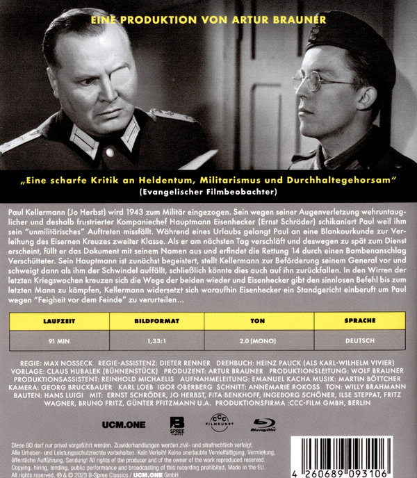 Hauptmann und sein Held, Der (blu-ray)
