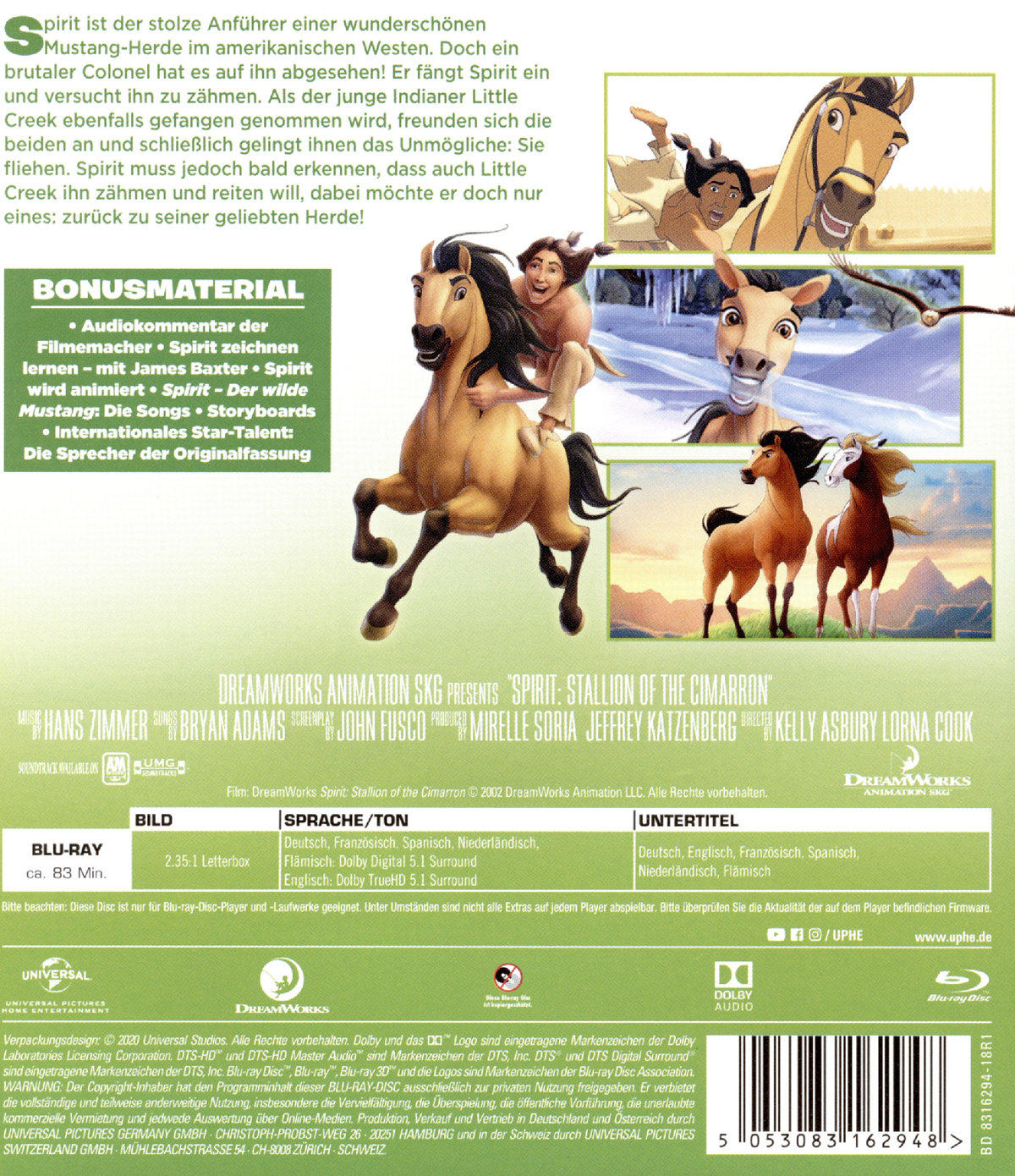 Spirit - Der wilde Mustang  (Blu-ray Disc)