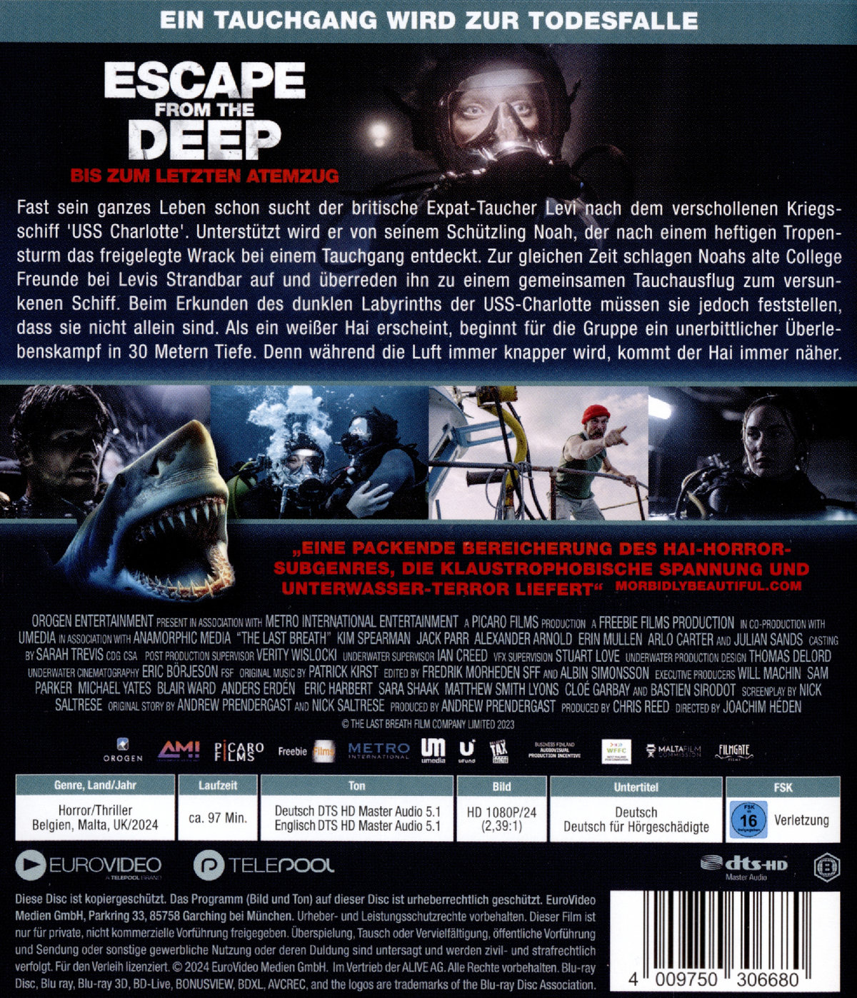 Escape from the Deep - Bis zum letzten Atemzug  (Blu-ray Disc)