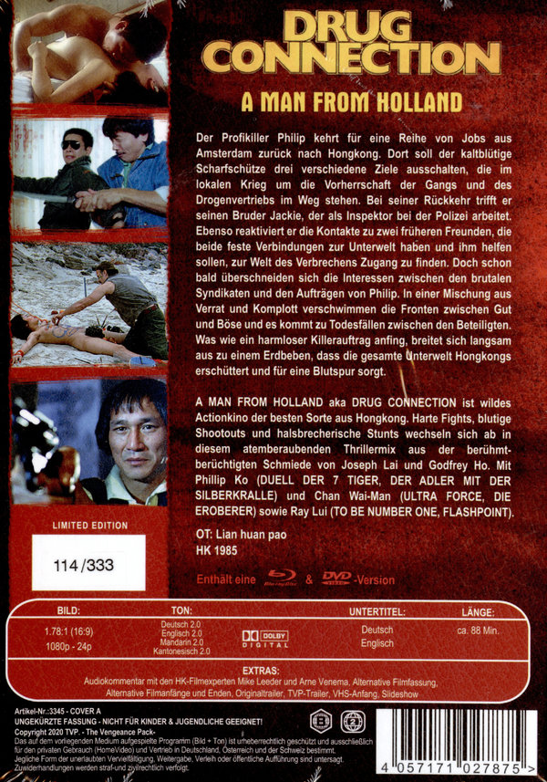 A Man From Holland - Drug Connection - Uncut Mediabook Edition (blu-ray) (A)